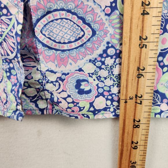 Talbots Button Down Shirt Wmns SZ LG Style ID4976 Multicolor Floral 100% Cotton - Picture 9 of 12